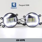 Peugeot 5008 front fog lamp assembly installation LED daytime driving lights
